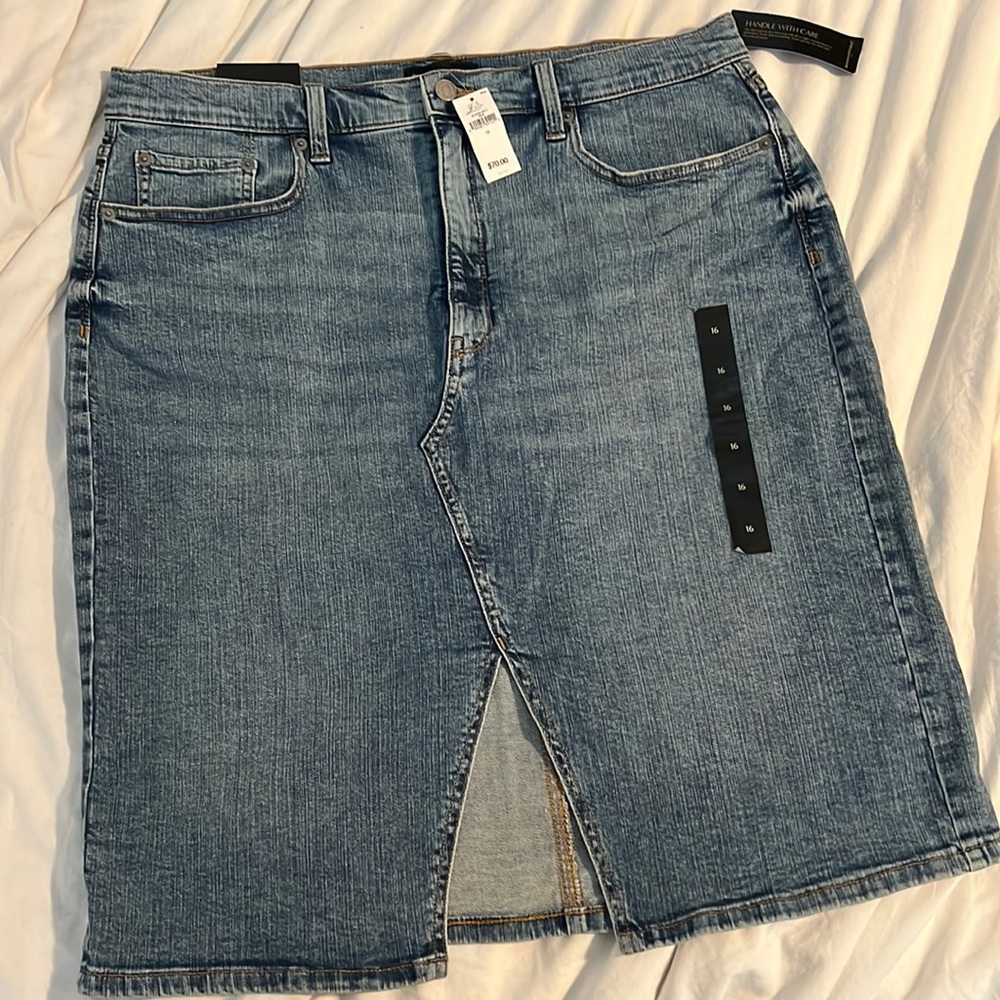 Banana Republic Midi Jean Skirt